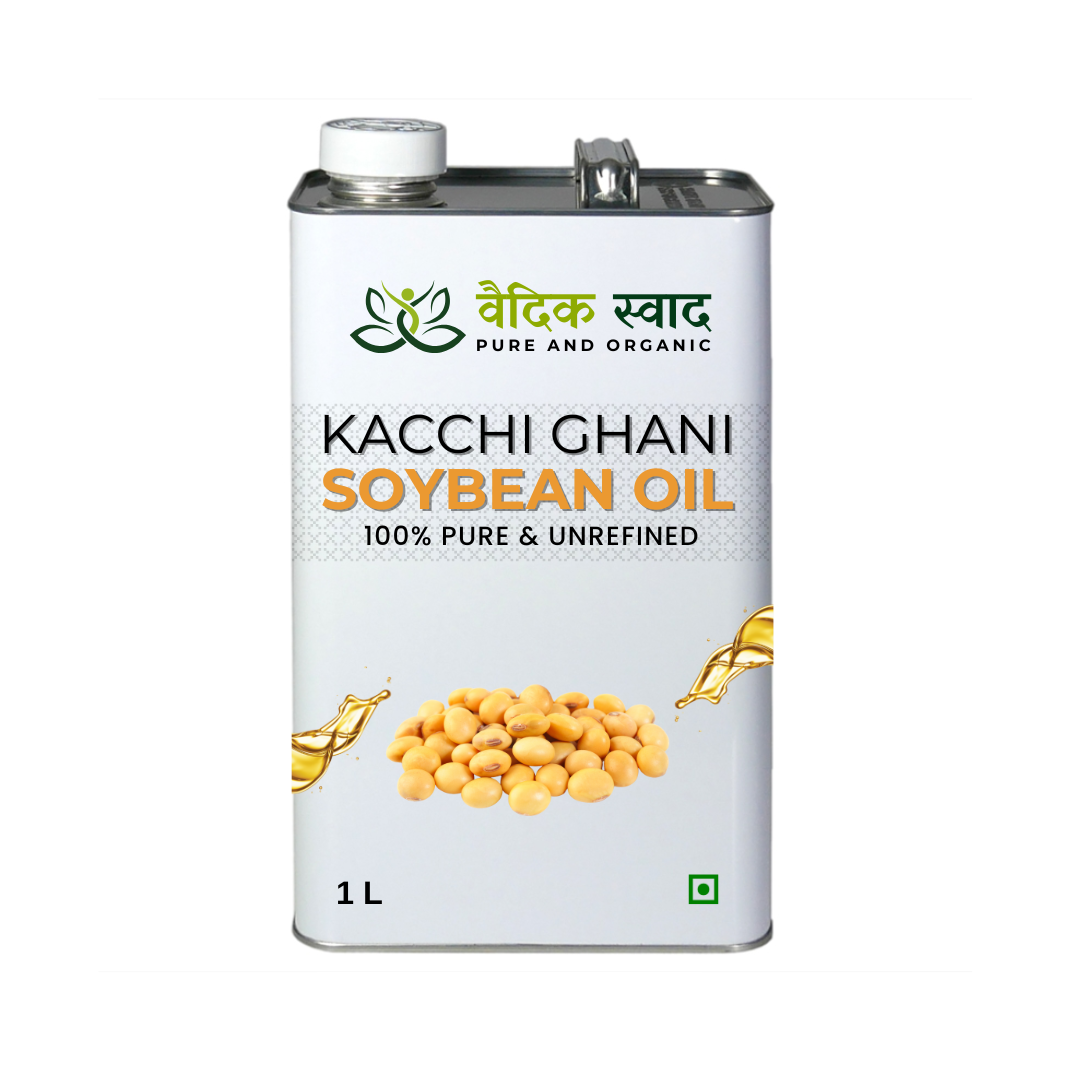Vedic soybean oil, 100% Pure Organic soybean oil, Cold Pressed-1L